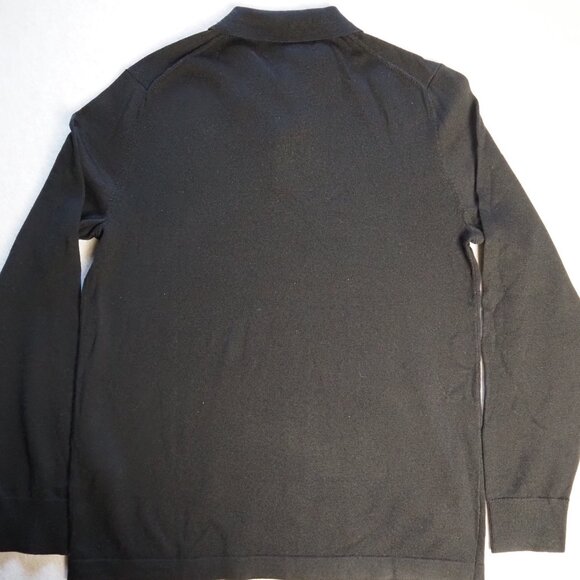Banana Republic Mens Long Sleeve Polo Sweater M 100% Merino Wool Collar (Defect) - Picture 4 of 7